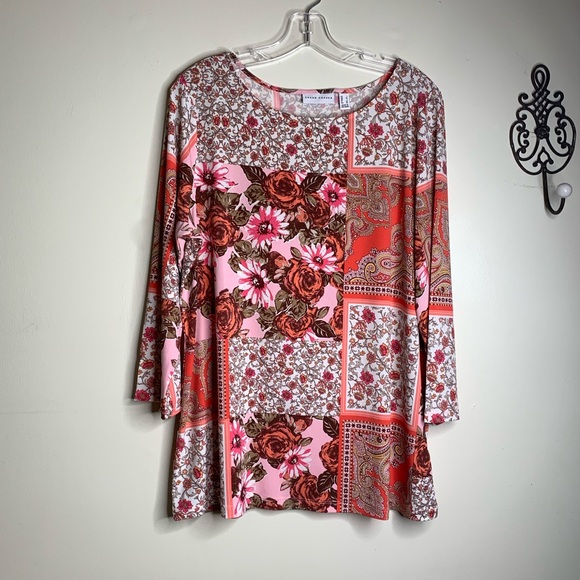 Susan Graver Tops - Susan Graver Liquid Knit 3/4 Sleeve Bateau Neck